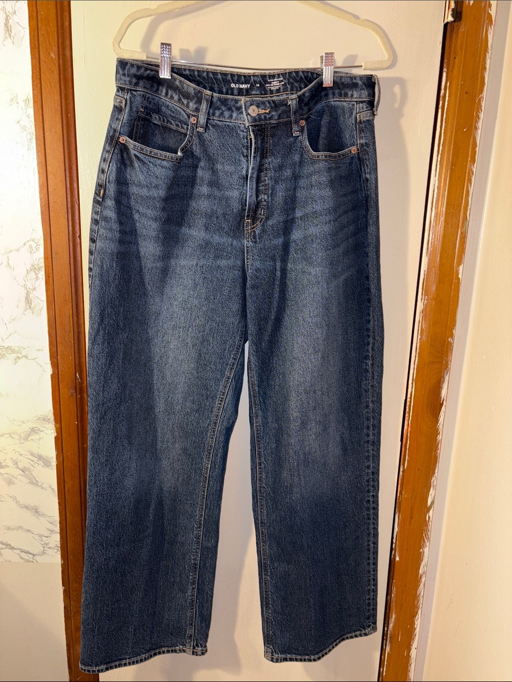 Old Navy Dark Blue Straight-Leg Women's Jeans